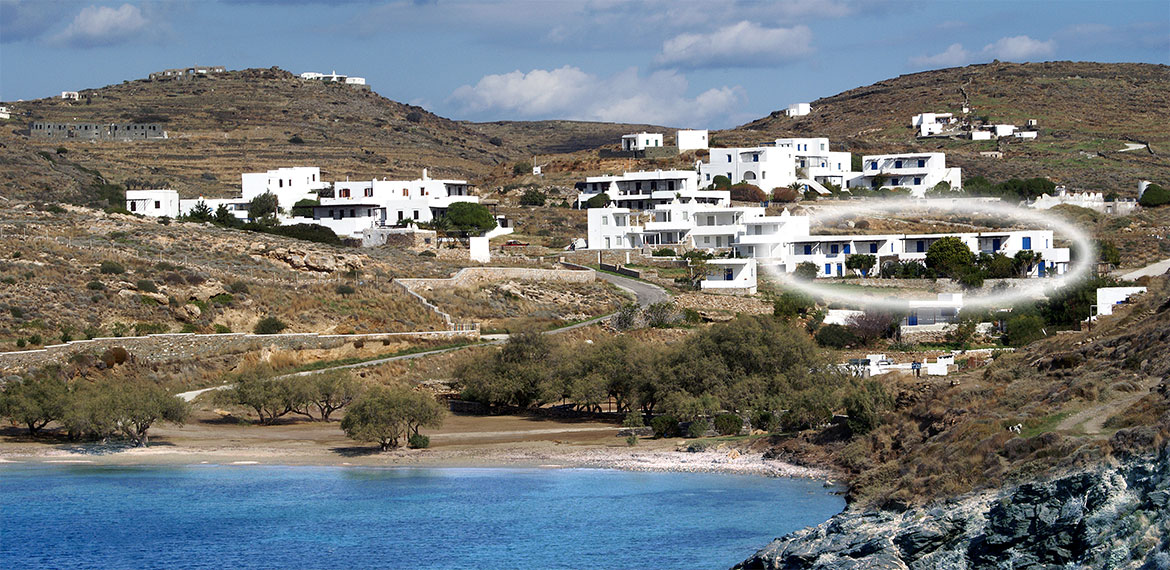 The location of Fassolou studios in Sifnos